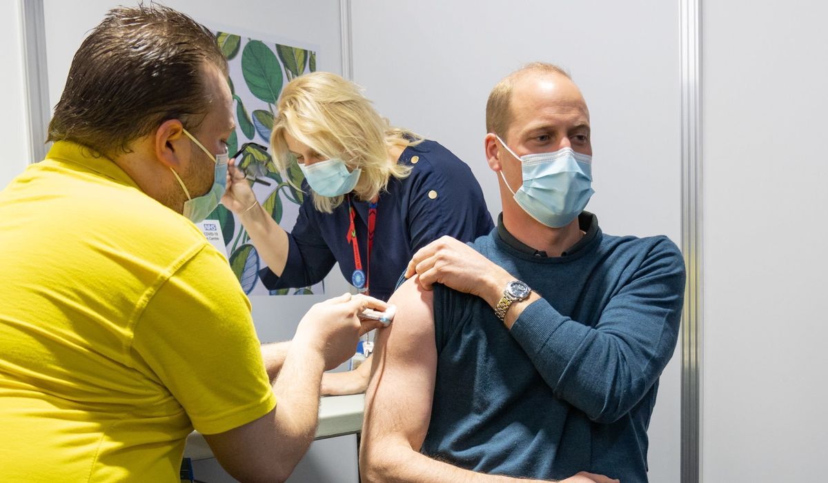 Prince William receives his first dose of COVID-19 vaccine