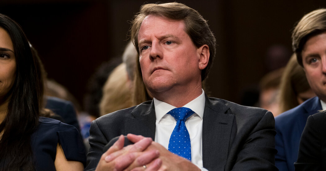 Apple Says It Turned Over Data on Donald McGahn in 2018