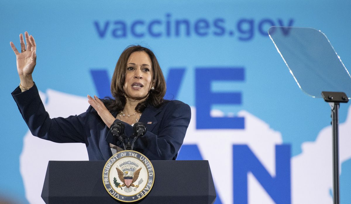 Signs point way to Texas border as VP Kamala Harris visits S.C. on vaccination tour