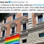 U.S. Embassy to Holy See flies Pride flag: ‘LGBTQI+ rights are human rights’