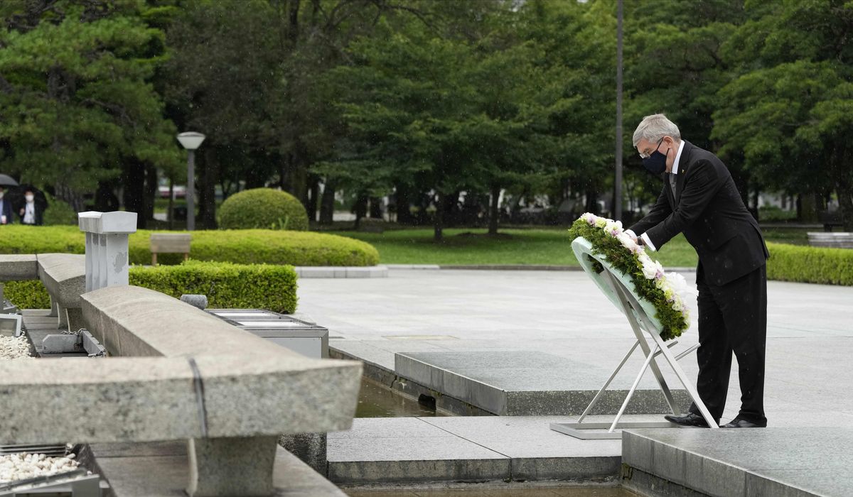 IOC’s Bach gets mixed reaction in one-day visit to Hiroshima