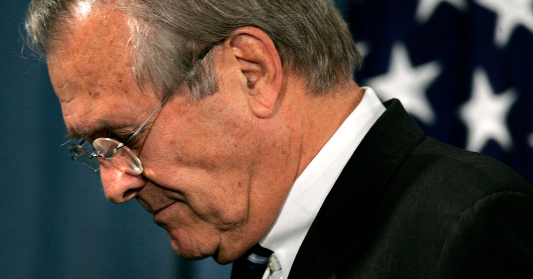 Donald Rumsfeld, Architect of War in Afghanistan, Is Laid to Rest