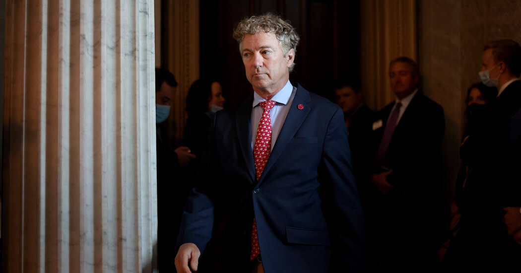 YouTube suspends Rand Paul for a week over a video disputing the effectiveness of masks.