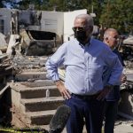 Biden touts climate change agenda on storm devastation tour