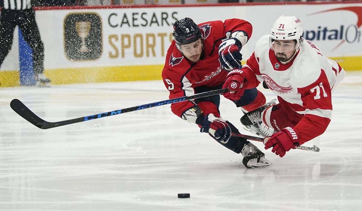 Red Wings erase two-goal deficit, beat Capitals in overtime