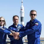 Russian film crew blasts off to make first movie in space