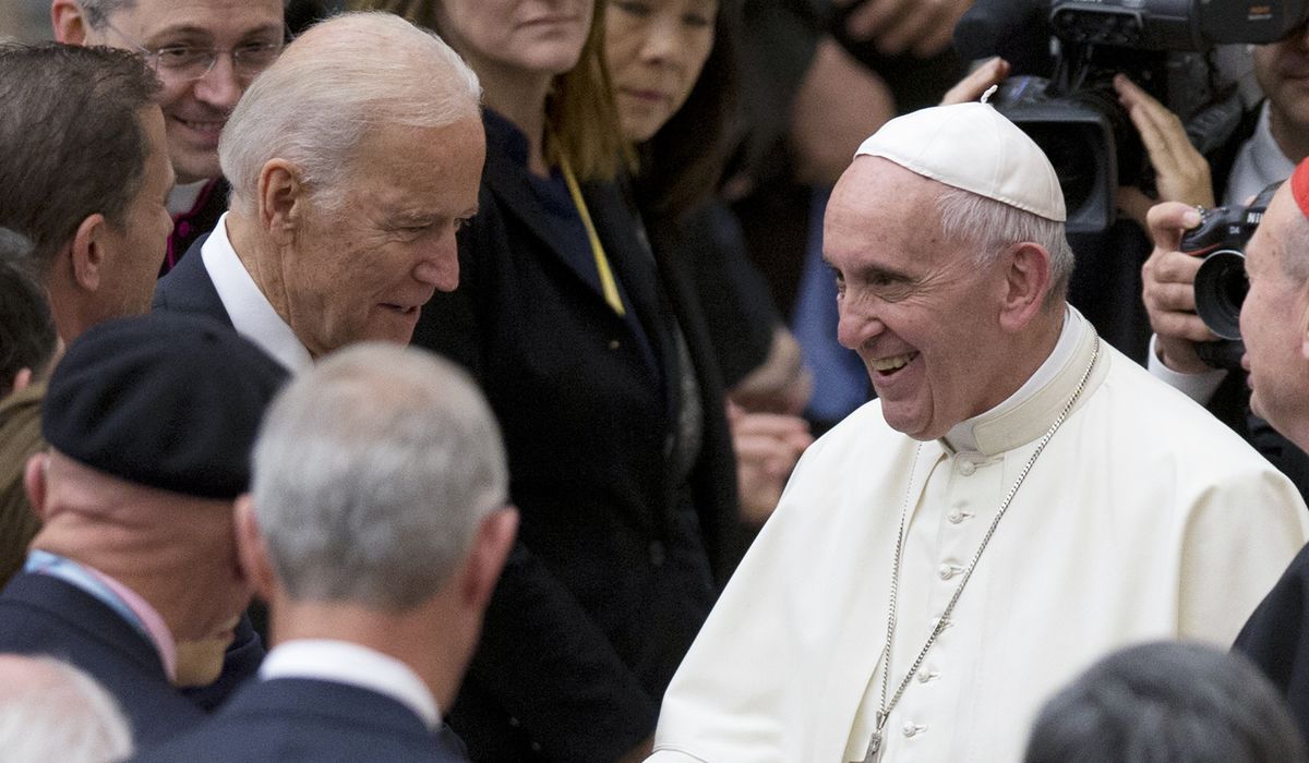 Vatican cancels live broadcast of Biden greeting pope