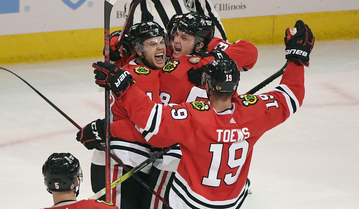 Caleb Jones scores in OT as Blackhawks beat Capitals 5-4