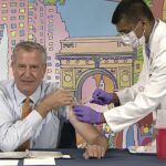 Mayor Bill de Blasio says new vaccine mandate is not sticking it to Mayor-elect Eric Adams