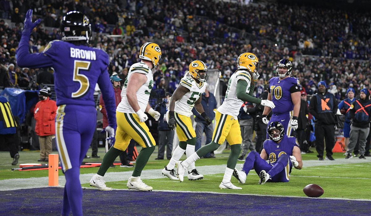 Packers clinch division after Ravens’ 2-point try fails