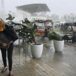 Powerful typhoon hits Philippines; nearly 100,000 evacuated