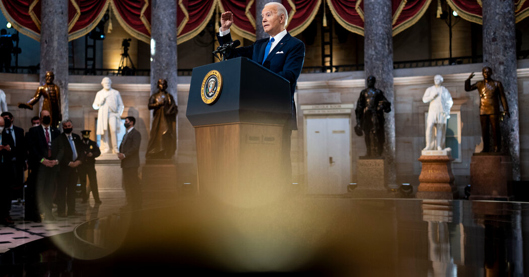 Ignoring Trump Didn’t Work. Biden Goes After ‘a Defeated Former President.’