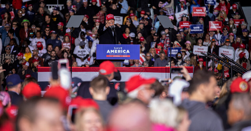 Trump Rally Underscores G.O.P. Tension Over How to Win in 2022