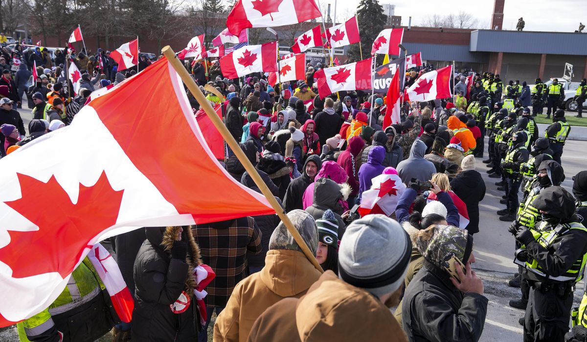 Police arrest protesters who remained at U.S.-Canada bridge